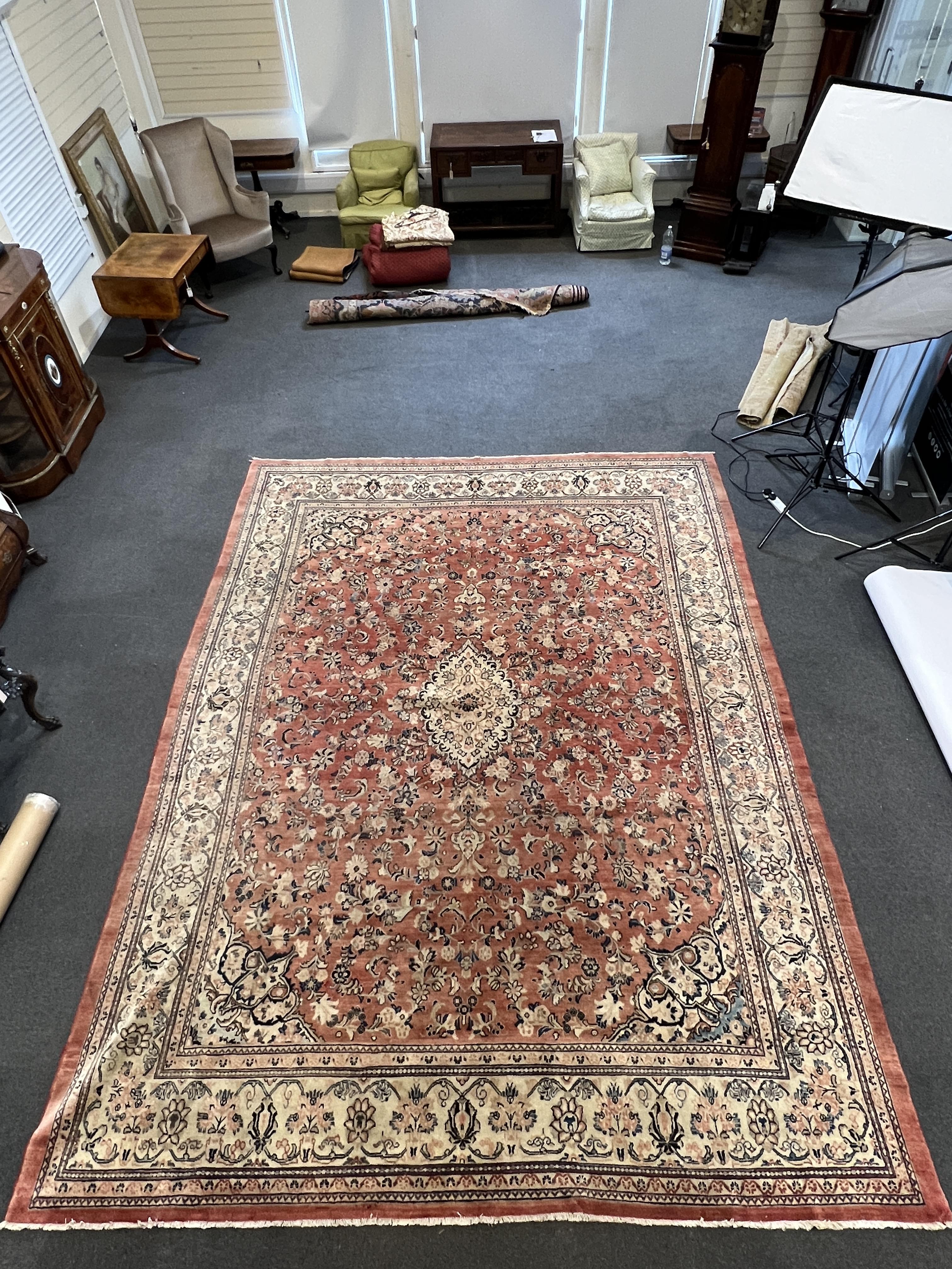 A Sarouk carpet, 430 x 320cm